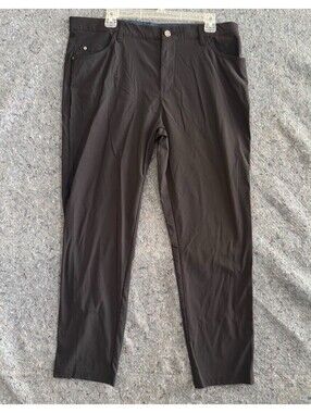 Adidas Golf Go-To 5 Pocket Pants Mens 35x30 Black Tapered Fit Primegreen Stretch